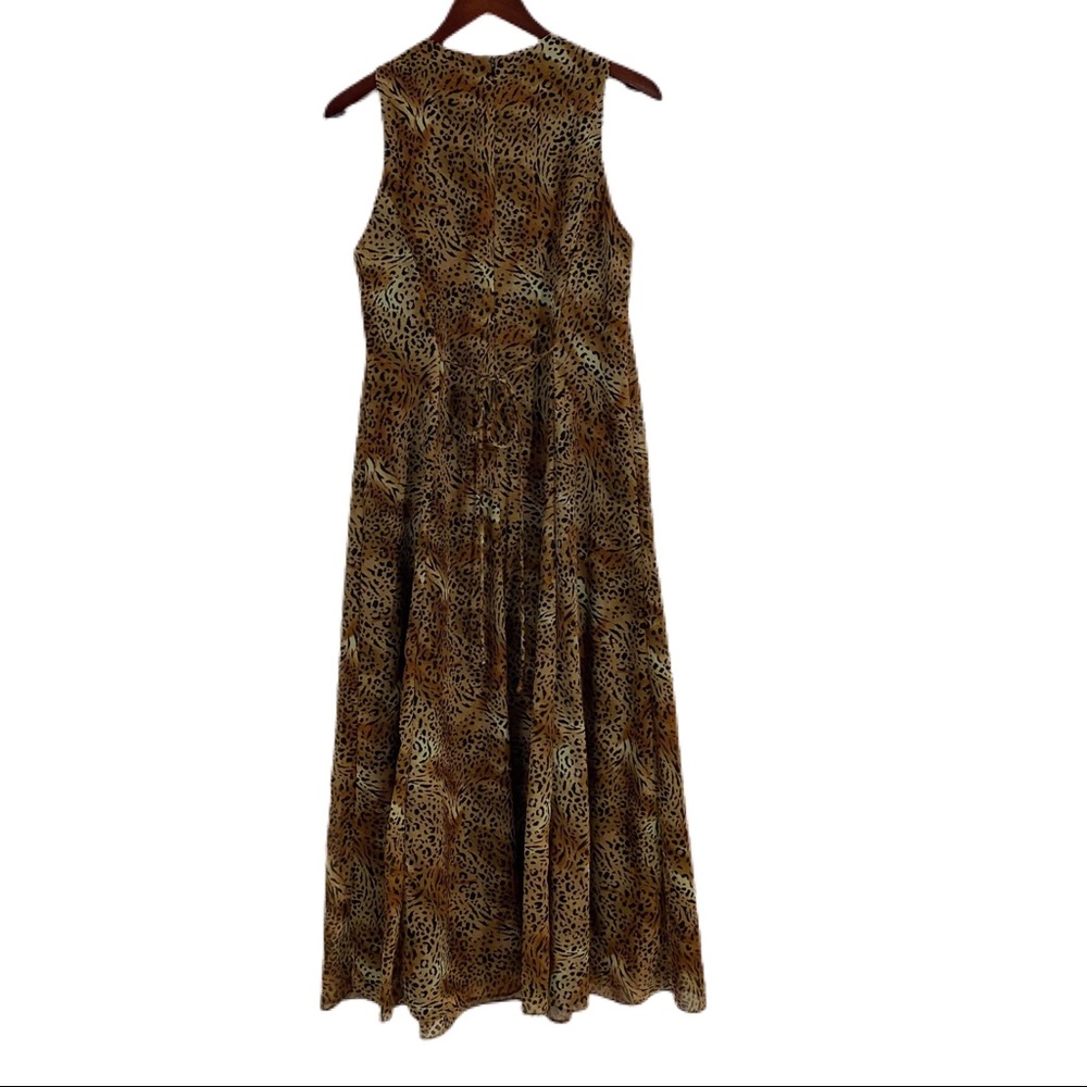 VINTAGE Maxi Dress Animal Print Sz M - Picture 3 of 8